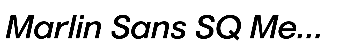 Marlin Sans SQ Medium Italic
